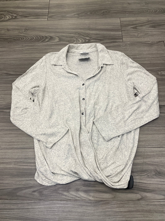 Top Long Sleeve By J. Jill In Grey, Size: M