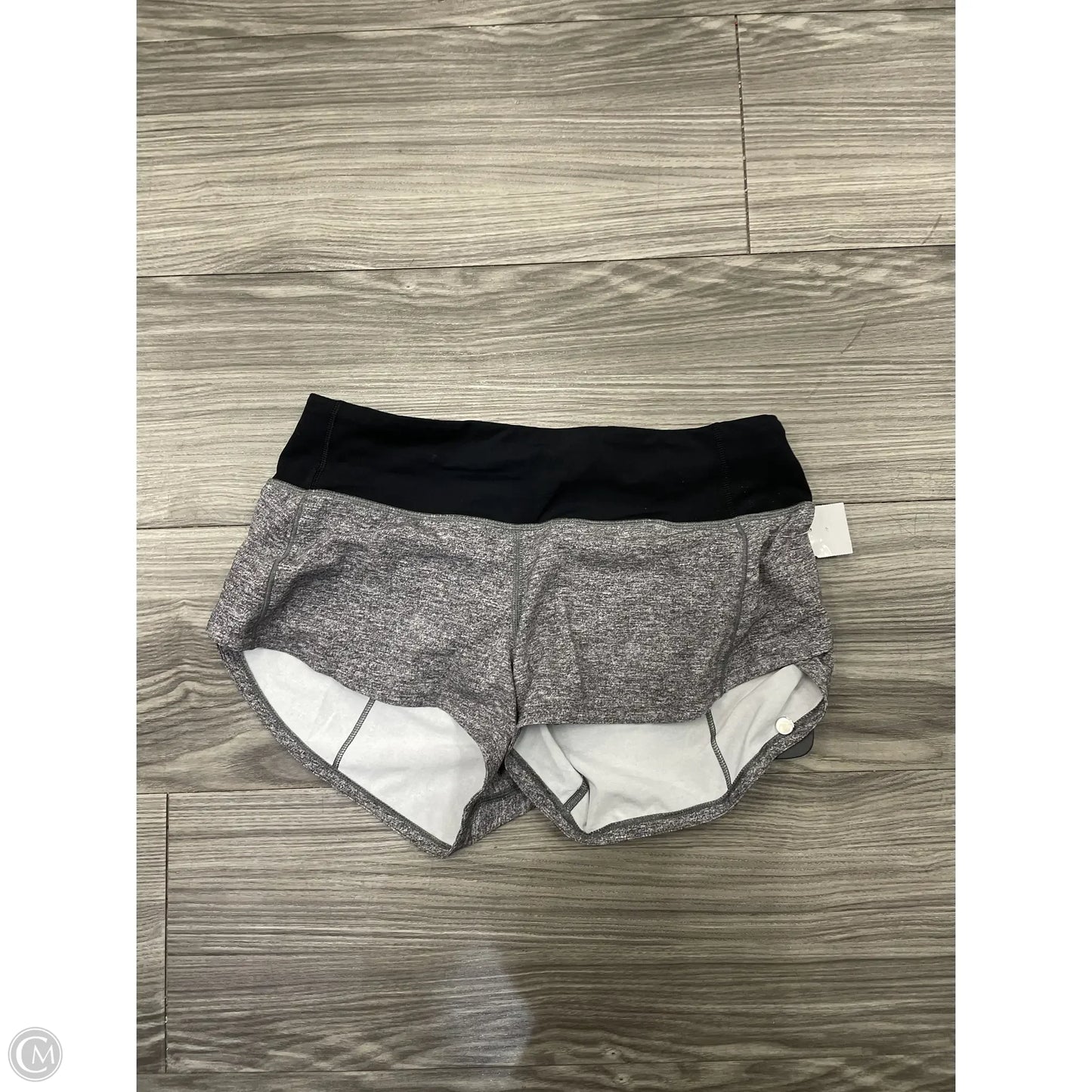 Athletic Shorts By Lululemon In Black & Grey, Size: 2