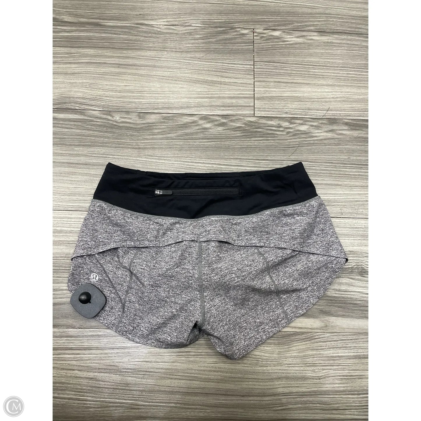 Athletic Shorts By Lululemon In Black & Grey, Size: 2