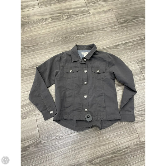 Jacket Denim By Ariat In Grey, Size: S