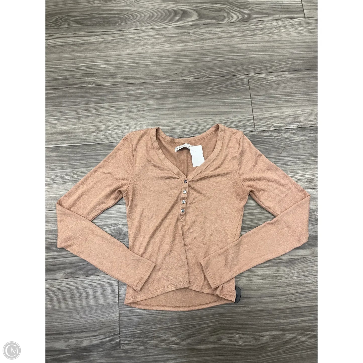 Top Long Sleeve By Abercrombie And Fitch In Brown, Size: Xs