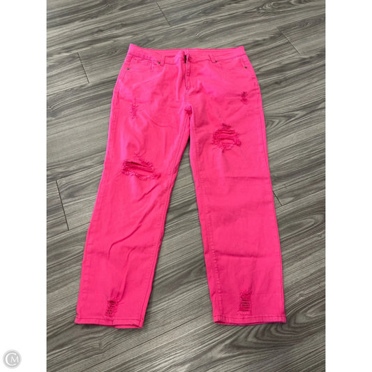 Jeans Boyfriend By Clothes Mentor In Pink, Size: 2x