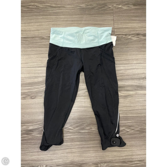 Athletic Capris By Lululemon In Black & Blue, Size: S