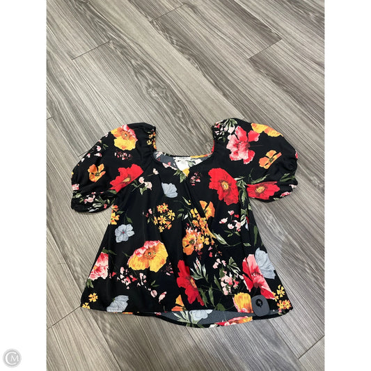 Blouse Short Sleeve By Umgee In Floral Print, Size: S