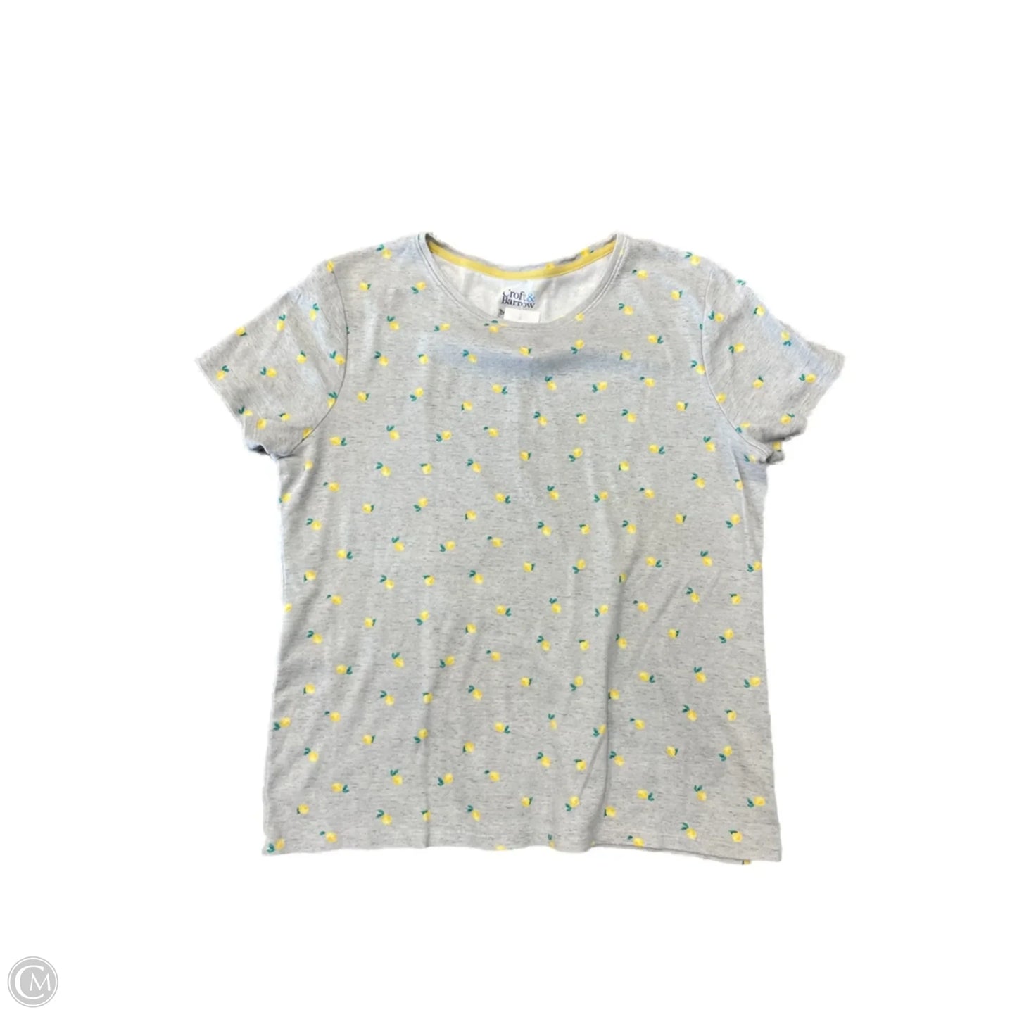 Top Short Sleeve By Croft And Barrow In Grey, Size: M