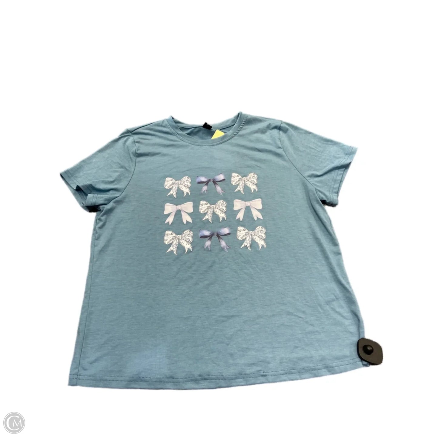 Top Short Sleeve By Shein In Blue, Size: Xl