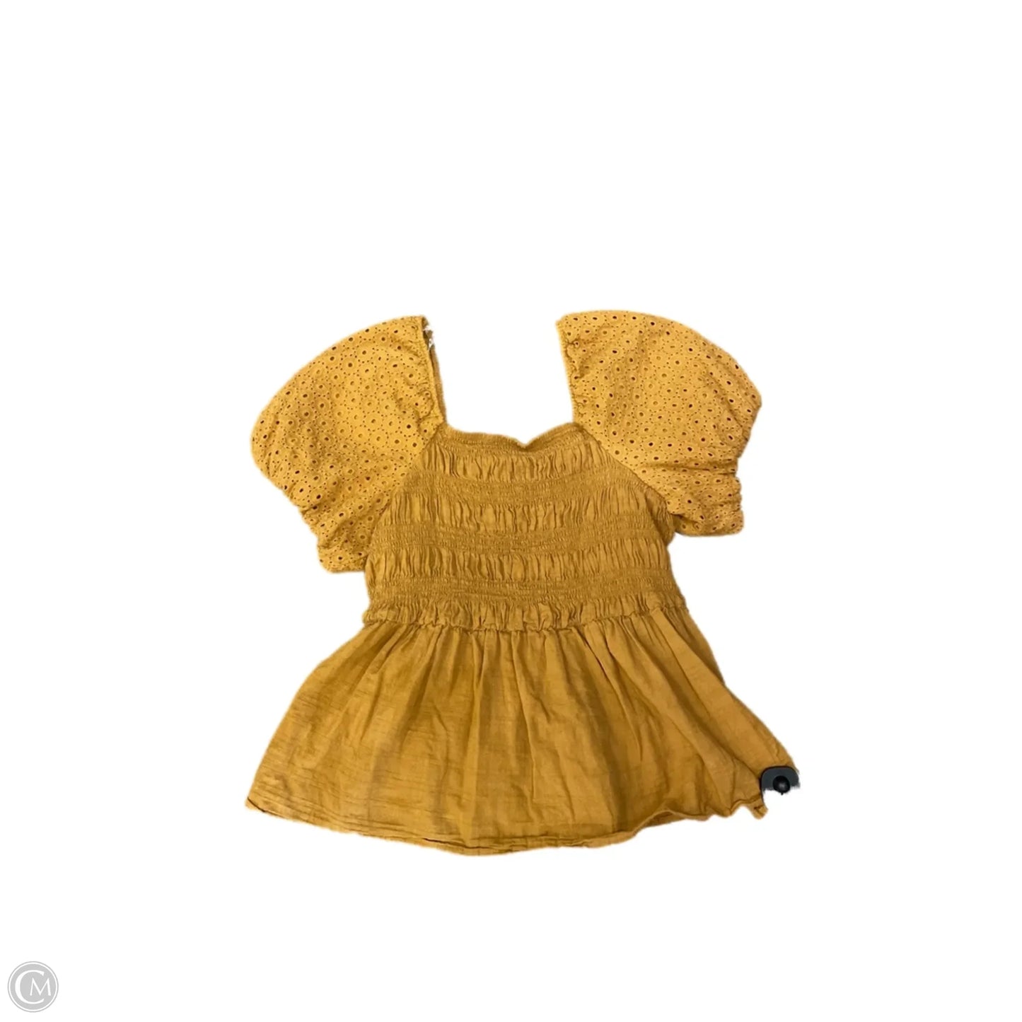 Top Short Sleeve By Maurices In Yellow, Size: 1x
