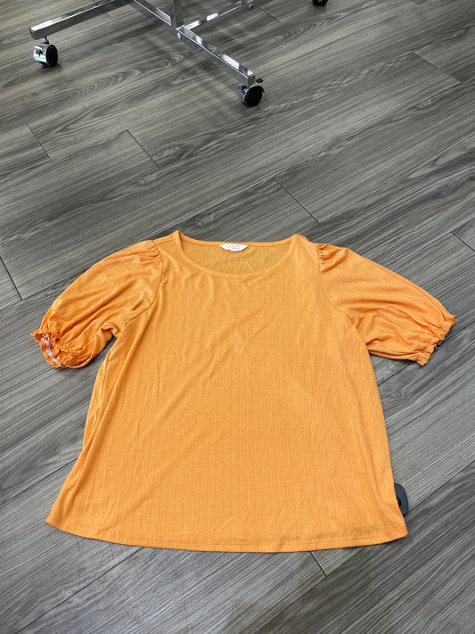 Orange Top Short Sleeve Lc Lauren Conrad, Size L