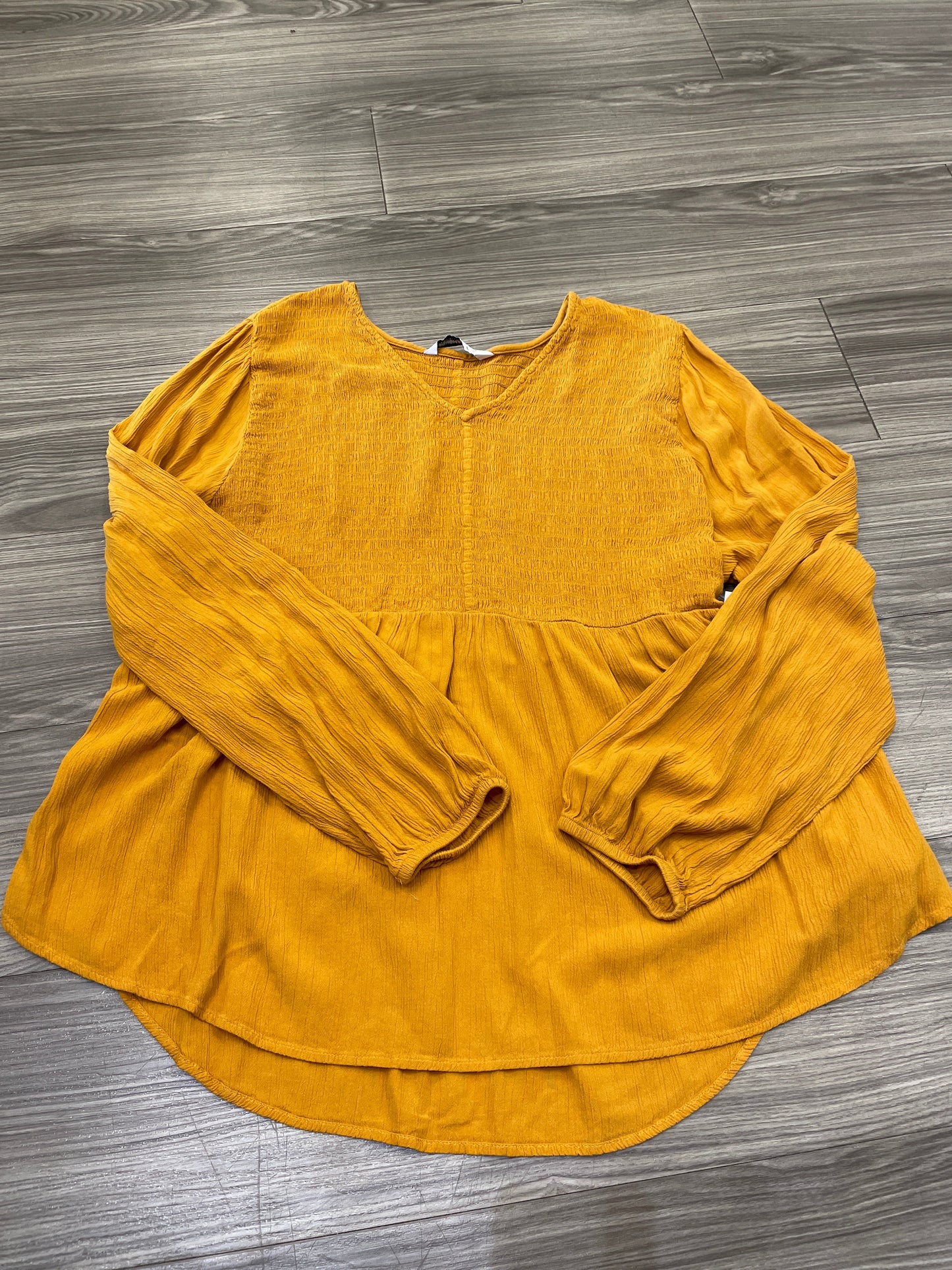 Yellow Top Long Sleeve Sonoma, Size 1x