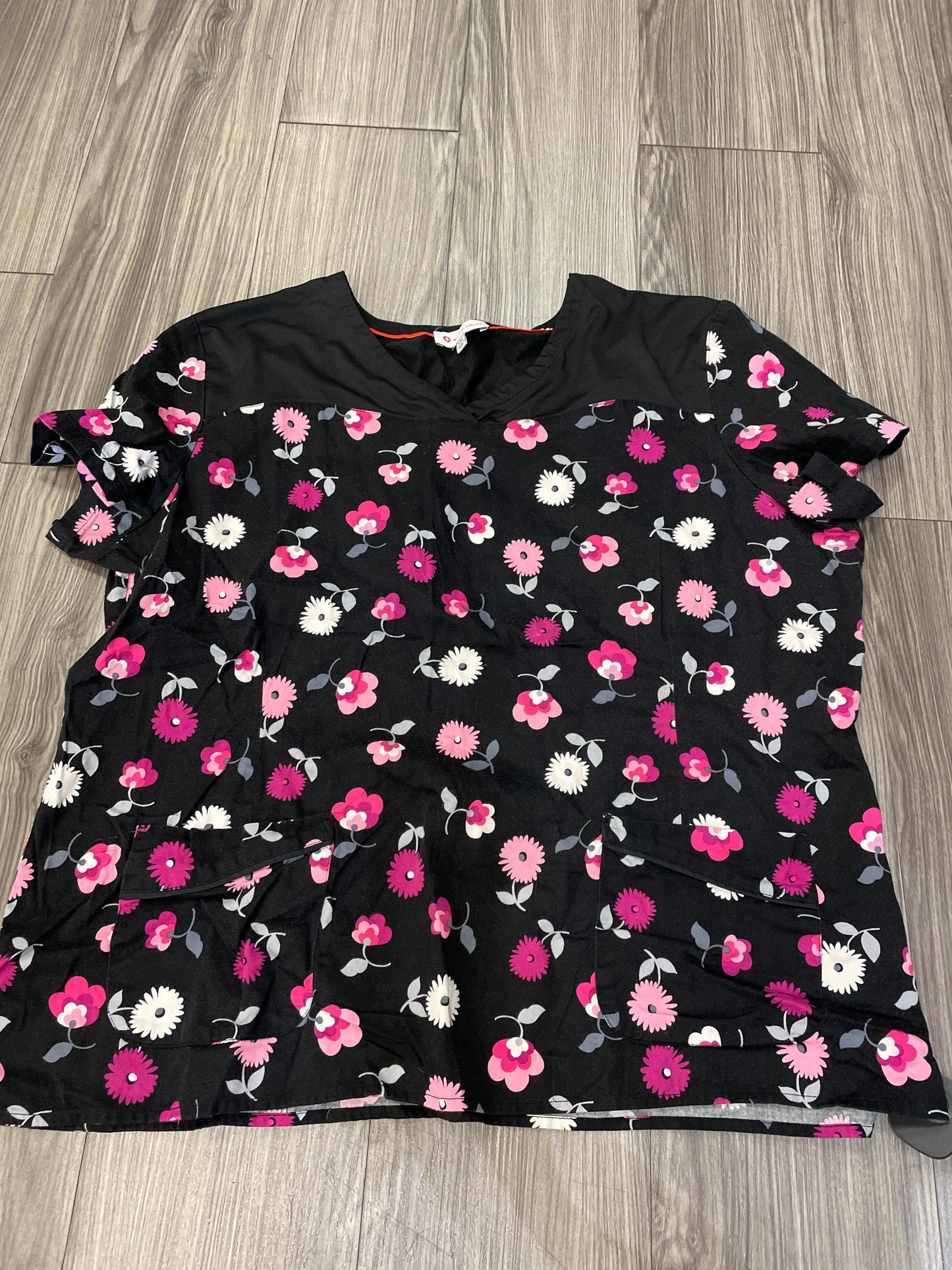 Floral Print Top Short Sleeve Clothes Mentor, Size 2x