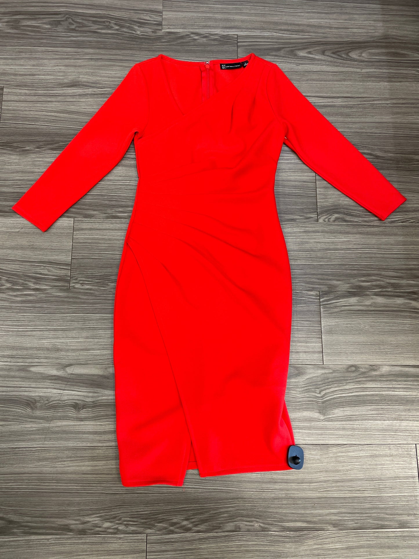 Red Dress Casual Midi New York And Co, Size S