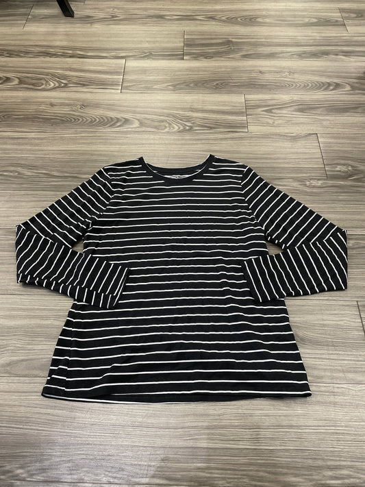 Striped Pattern Top Long Sleeve Time And Tru, Size L