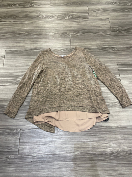 Brown Top Long Sleeve Larry Levine, Size L