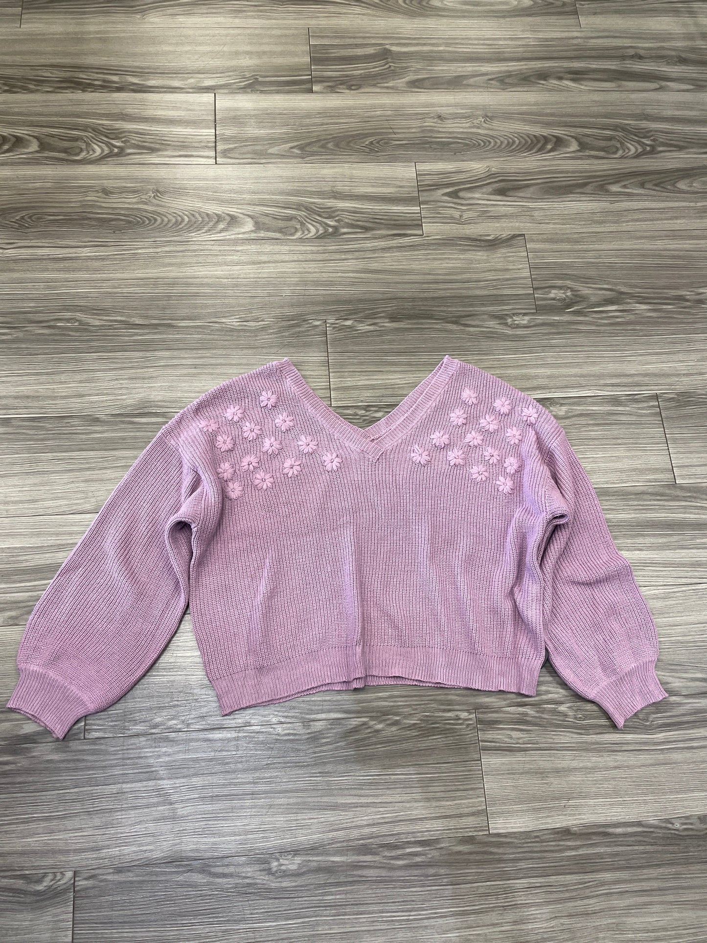 Purple Sweater Pink Lily, Size Xl