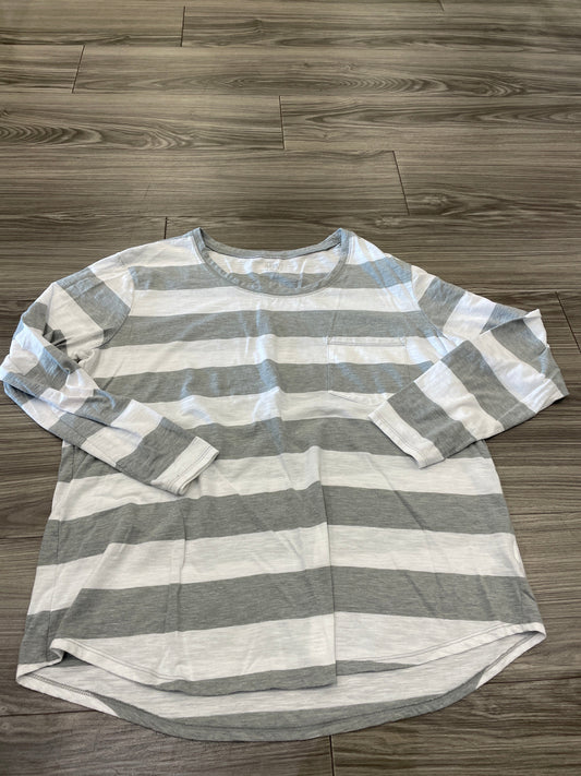 Striped Pattern Top Long Sleeve Ana, Size Xl