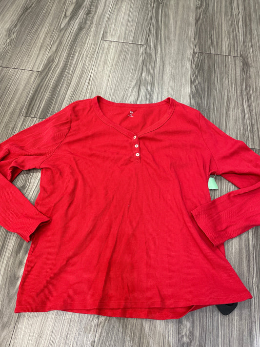 Red Top Long Sleeve Gap, Size 2x