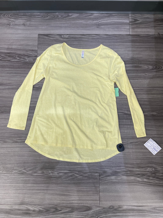 Top Long Sleeve By Lularoe In Yellow, Size: L