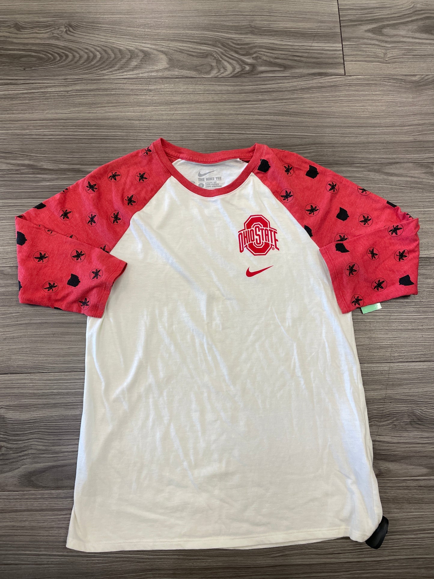 Top 3/4 Sleeve By Nike In White, Size: L