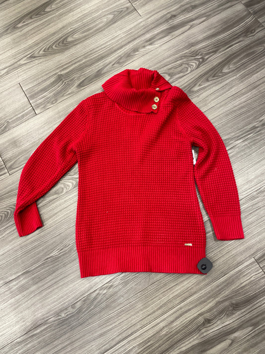 Sweater By Calvin Klein In Red, Size: L