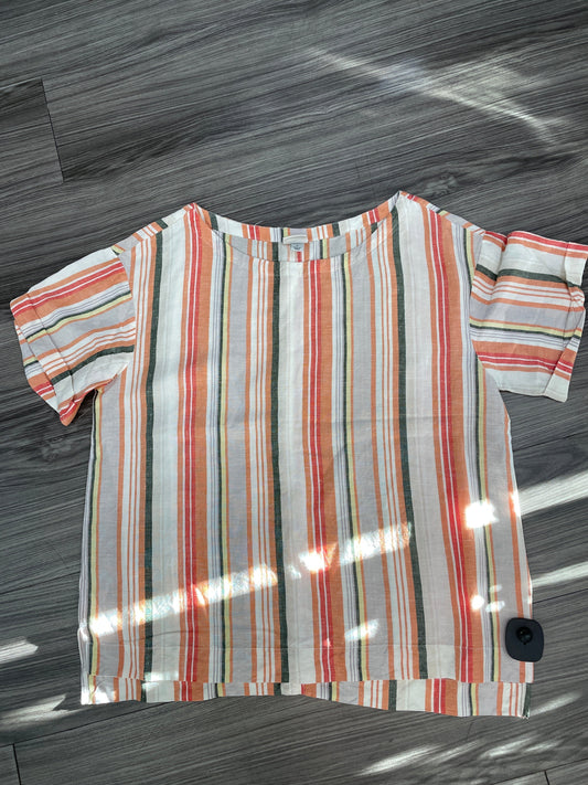 Top Short Sleeve By A New Day In Striped Pattern, Size: M