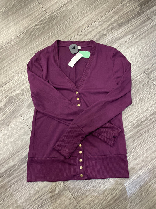 Cardigan By Zenana Outfitters In Purple, Size: Xl