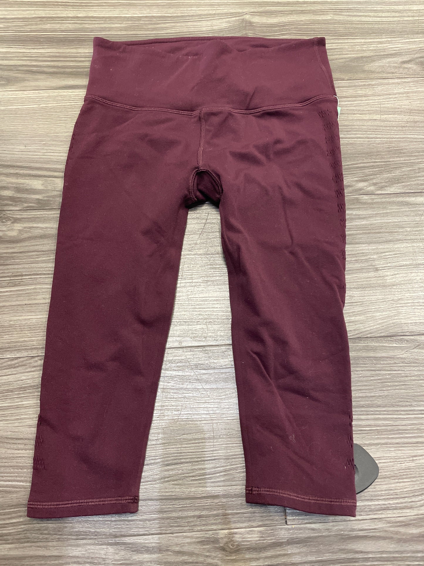 Athletic Capris By Lululemon In Maroon, Size: M