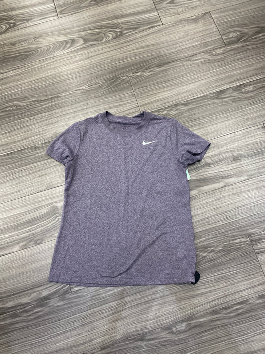 Athletic Top Short Sleeve By Nike In Purple, Size: M