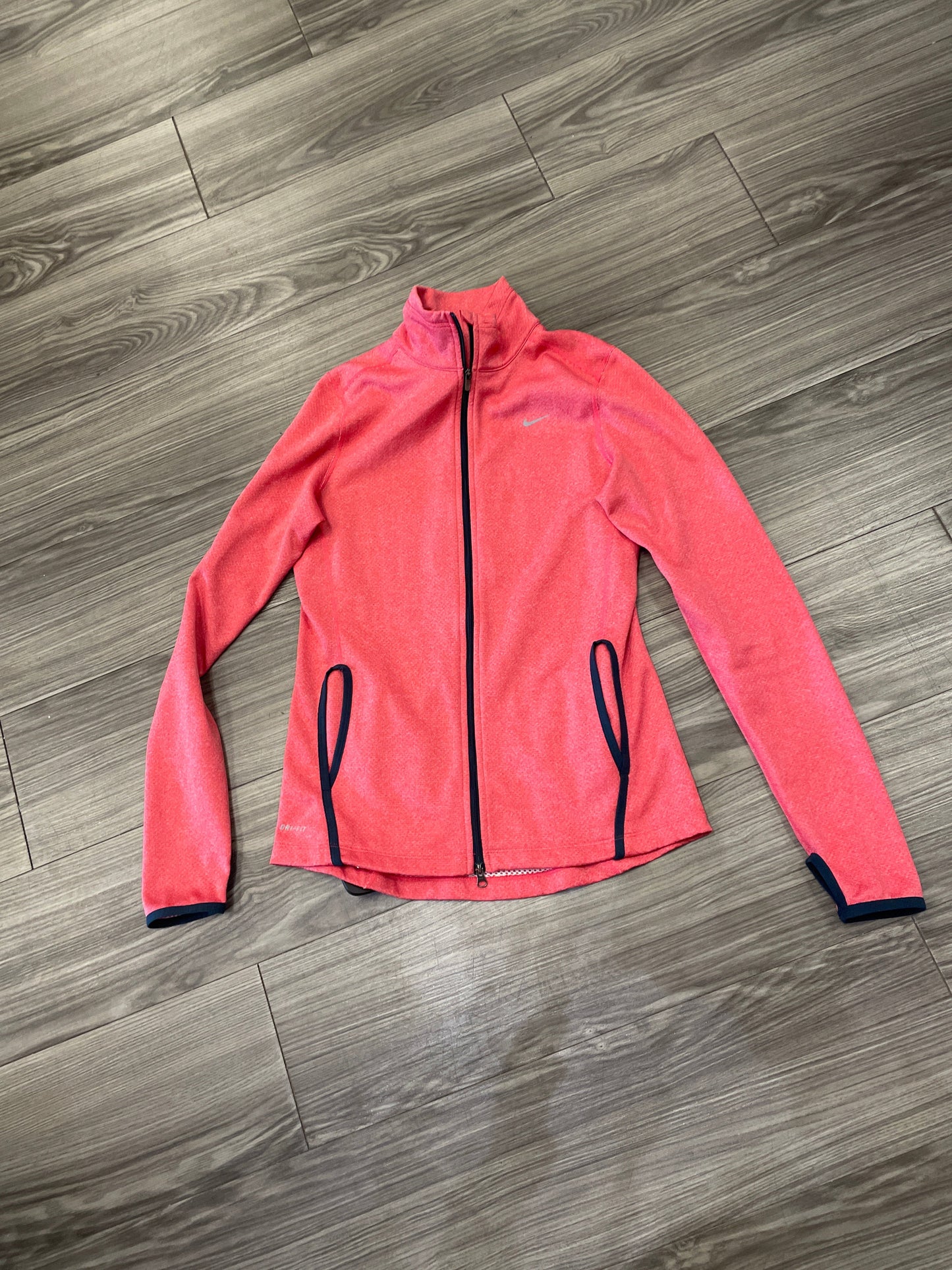 Athletic Jacket By Nike In Pink, Size: S