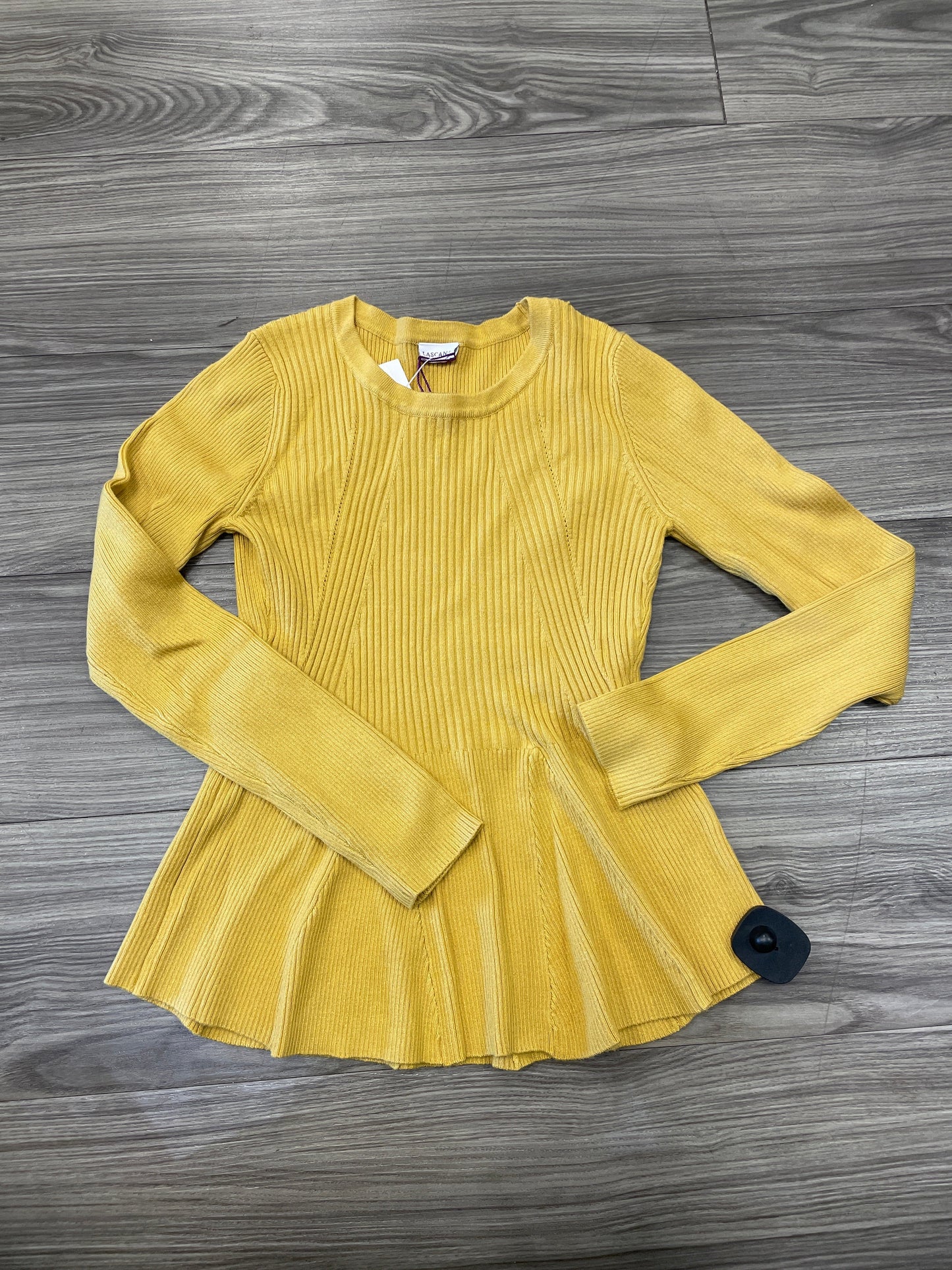Top Long Sleeve By Lascana In Yellow, Size: M