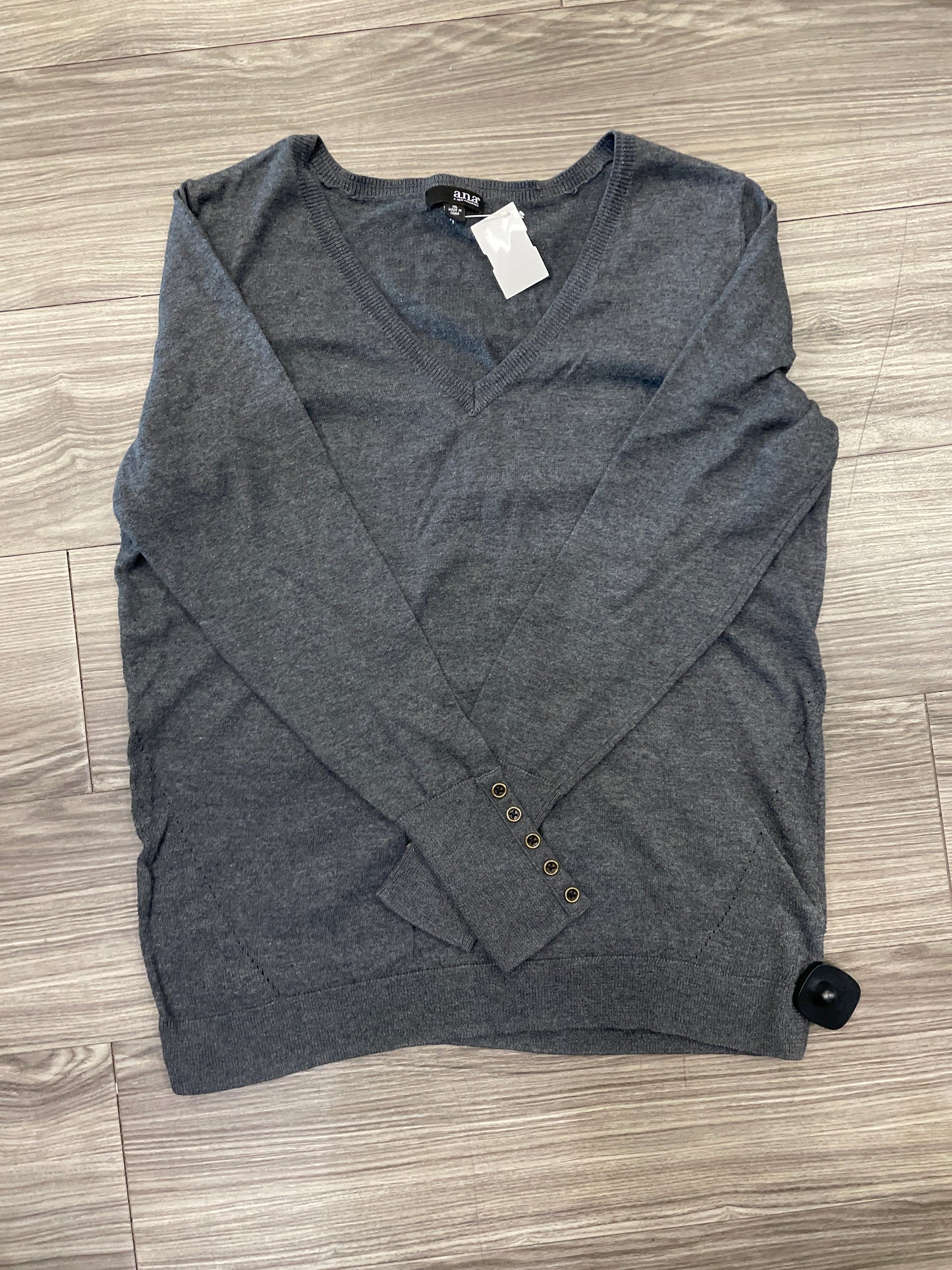 Sweater By Ana In Grey, Size: Xl