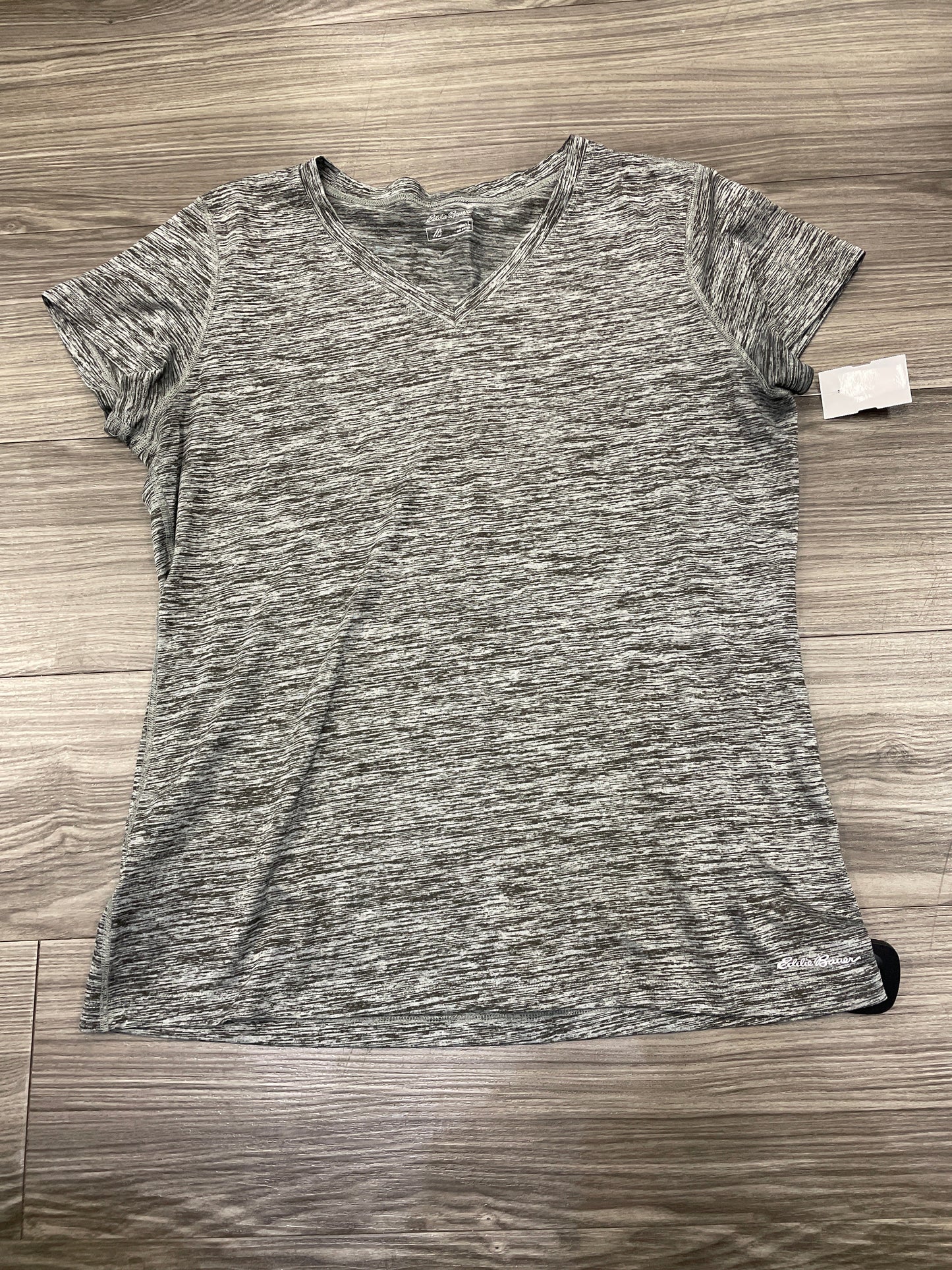 Top Short Sleeve By Eddie Bauer In Grey, Size: L