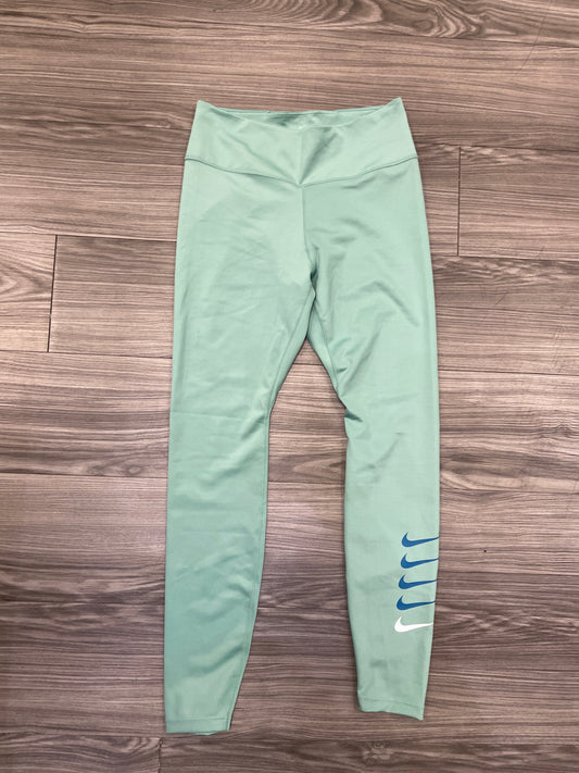 Athletic Leggings By Nike In Teal, Size: M