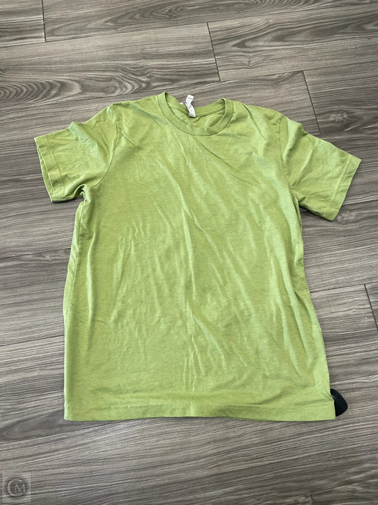 Top Short Sleeve By Bella + Canvas In Green, Size: L