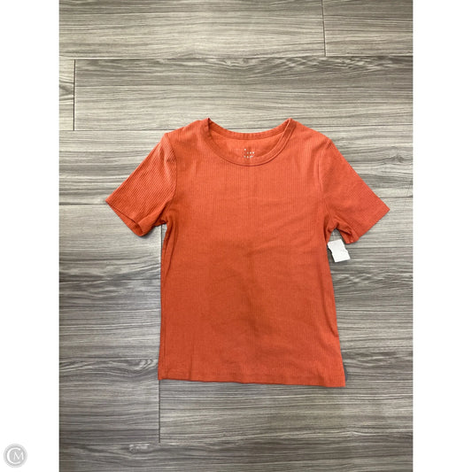 Top Short Sleeve By A New Day In Orange, Size: L