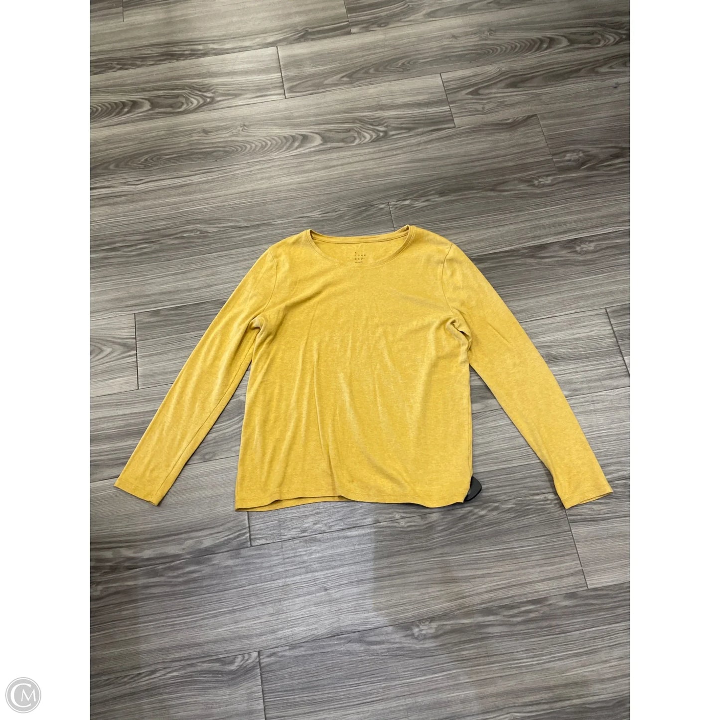 Top Long Sleeve By A New Day In Yellow, Size: Xxl