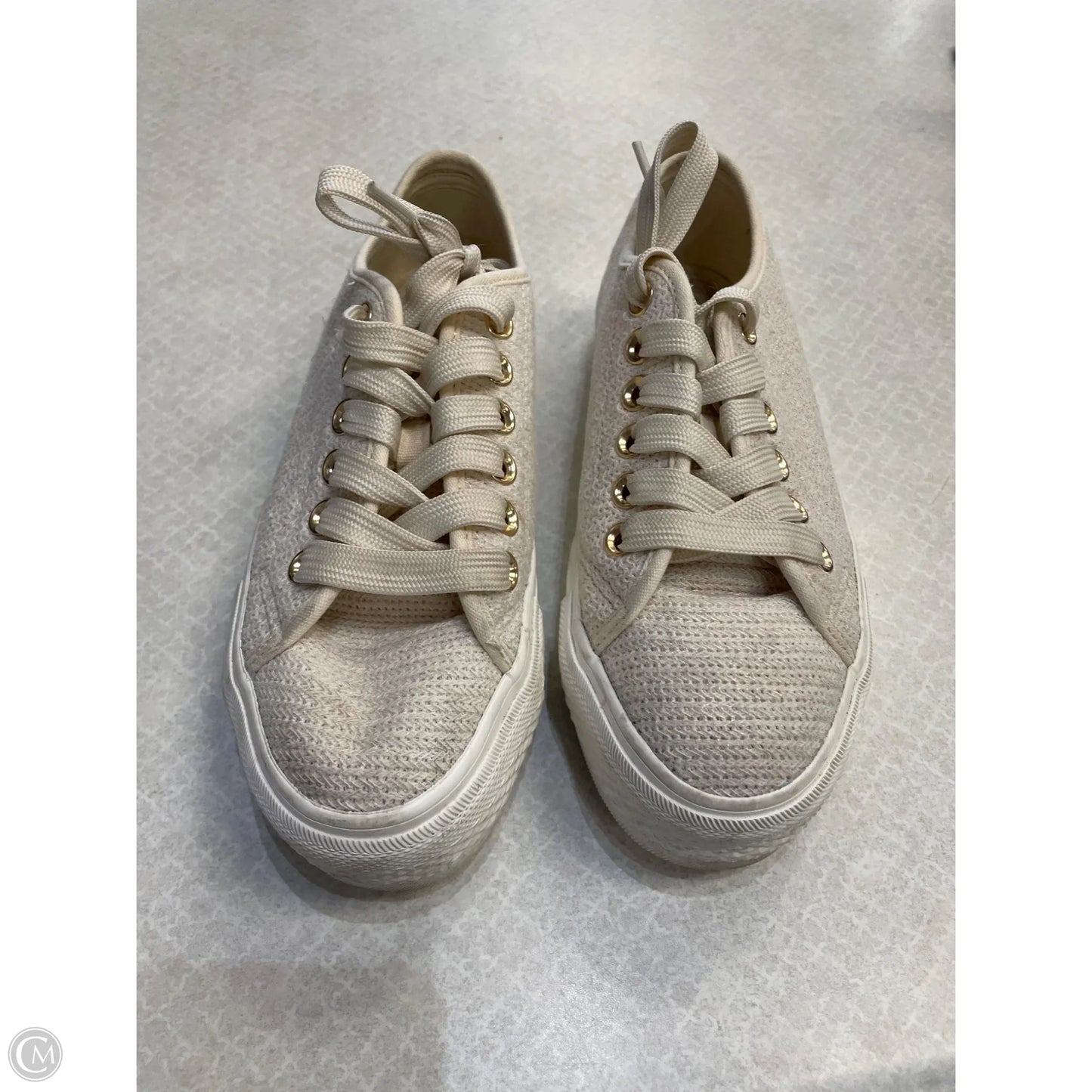 Shoes Sneakers By Ophelia Roe In Cream, Size: 6