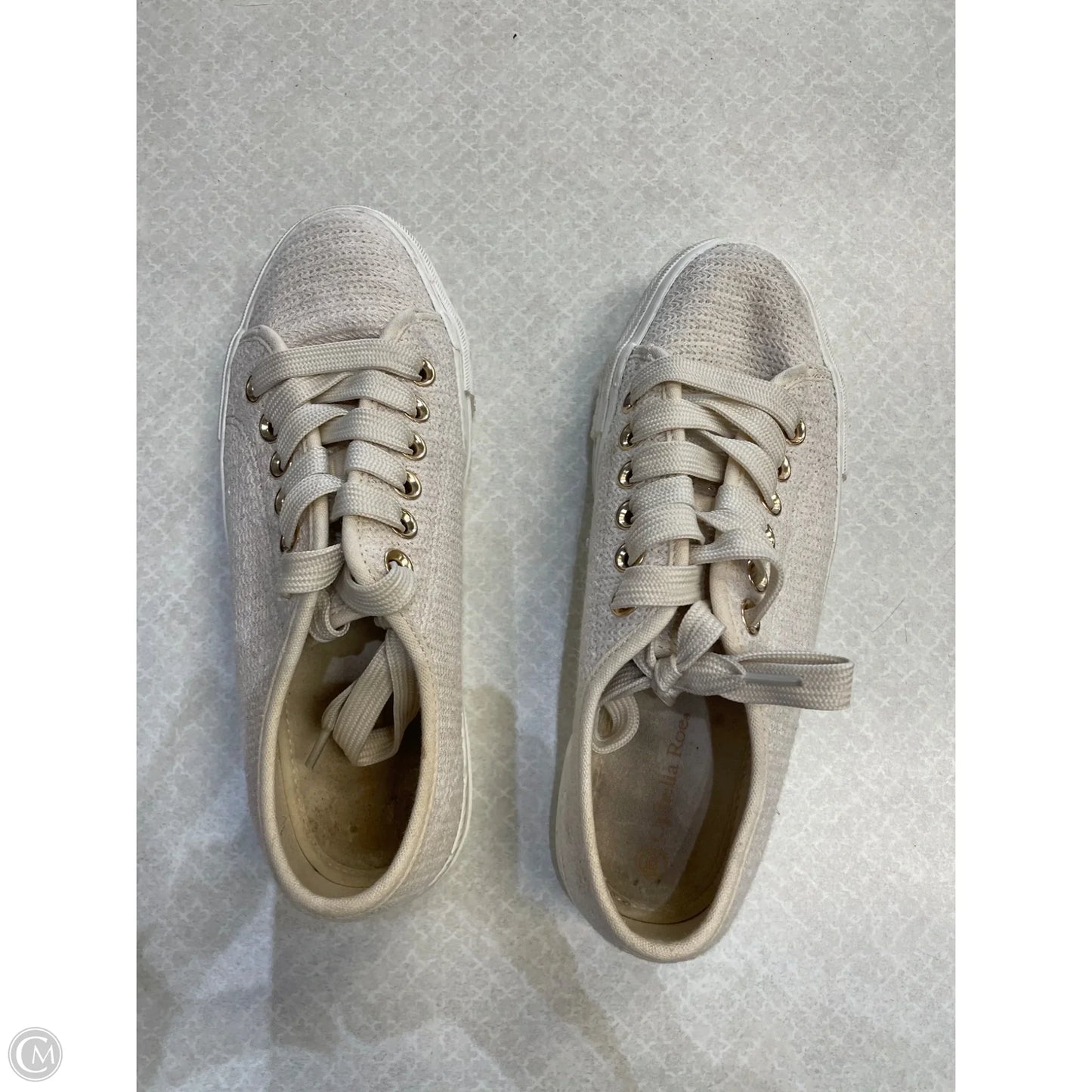 Shoes Sneakers By Ophelia Roe In Cream, Size: 6