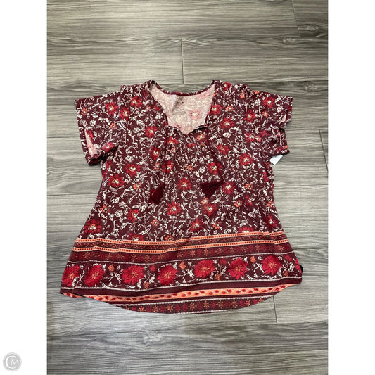 Top Short Sleeve By Sonoma In Red, Size: Xl