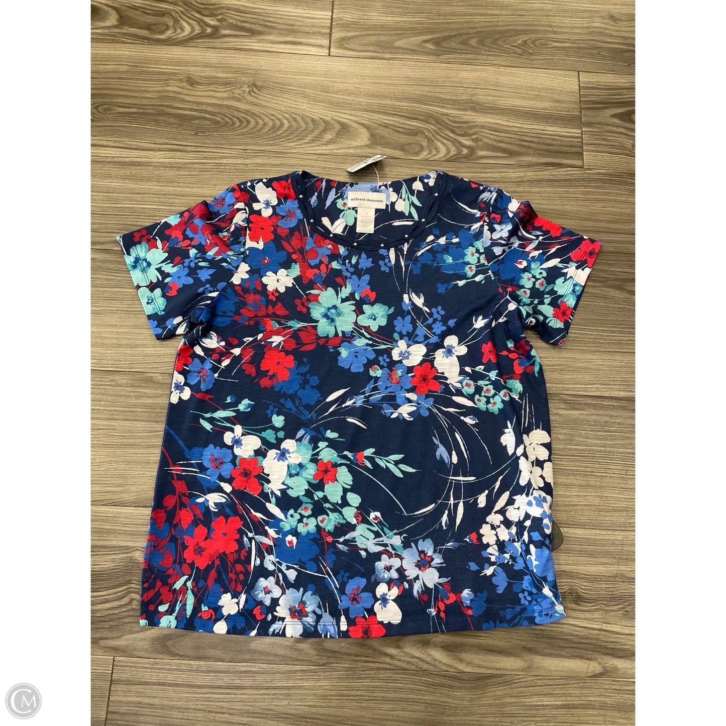 Top Short Sleeve By Alfred Dunner In Blue, Size: S