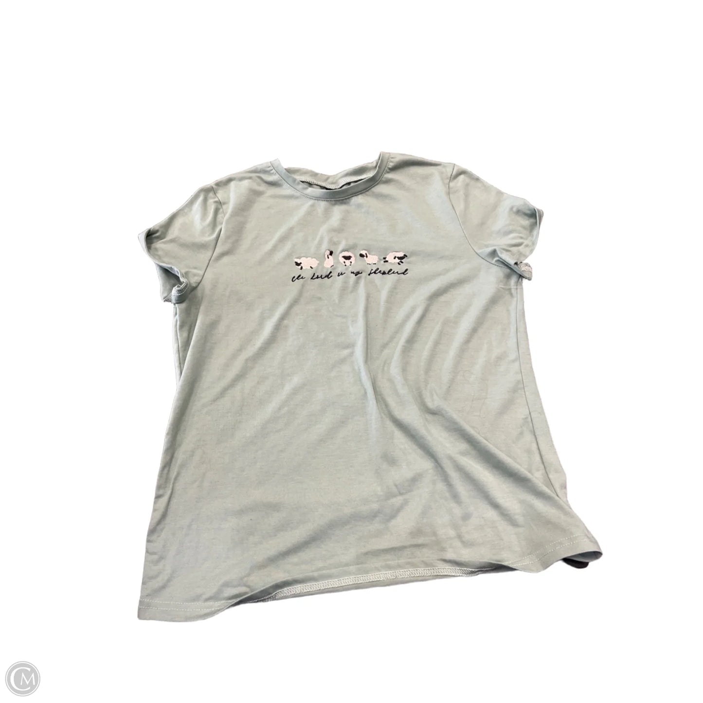 Top Short Sleeve By Shein In Teal, Size: S