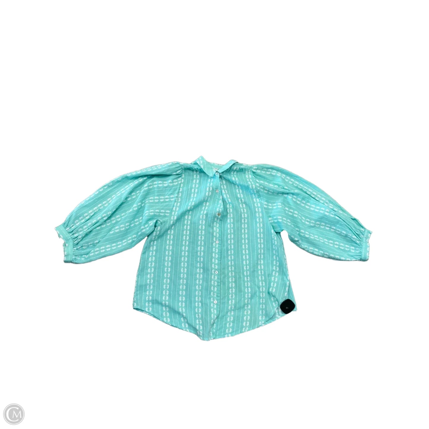 Top Long Sleeve By Lc Lauren Conrad In Teal, Size: M