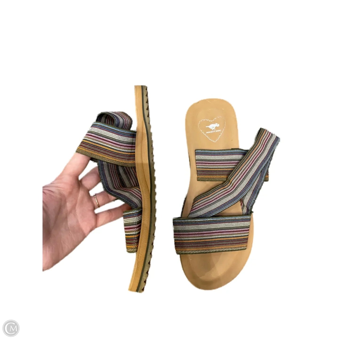 Sandals Flats By Rocket Dogs In Multi-colored, Size: 7