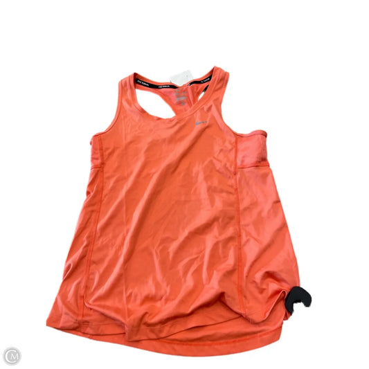 Athletic Tank Top By Nike In Coral, Size: M