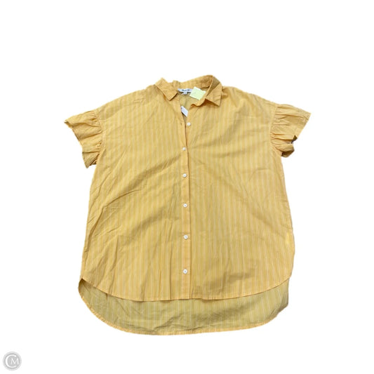 Top Short Sleeve Basic By Madewell In Yellow, Size: S
