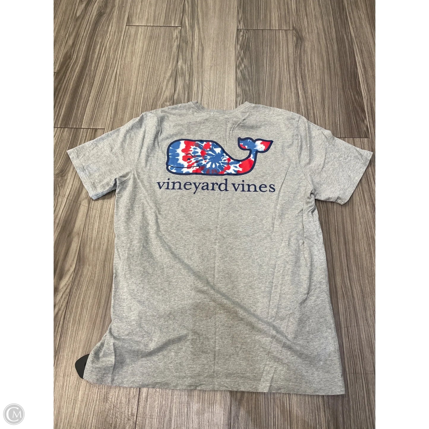Top Short Sleeve By Vineyard Vines In Grey, Size: M