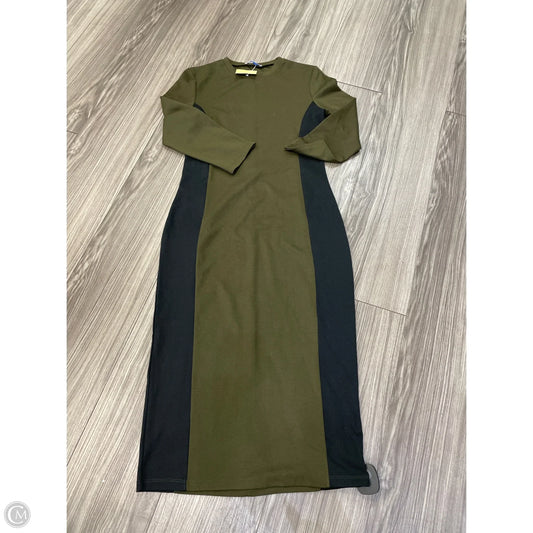 Dress Casual Midi By Zara In Green, Size: M