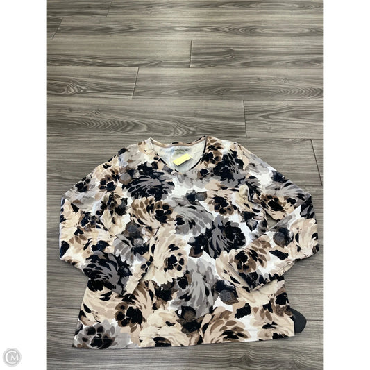 Top Long Sleeve By Croft And Barrow In Floral Print, Size: M