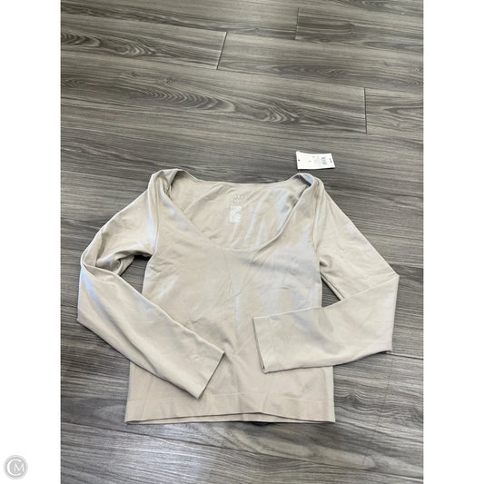 Top Long Sleeve Basic By A New Day In Cream, Size: S