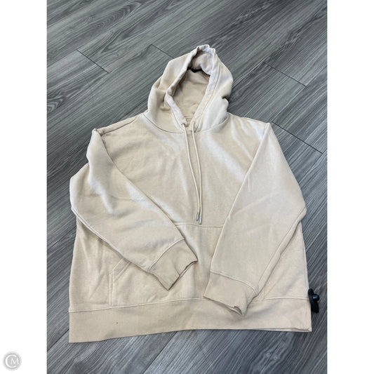 Sweatshirt Hoodie By H&m In Tan, Size: M