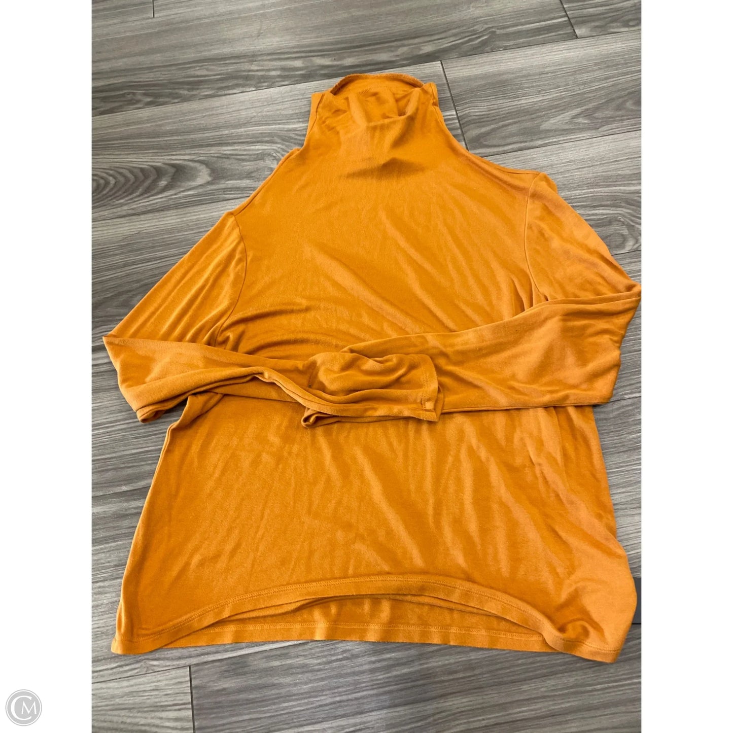 Top Long Sleeve Basic By Worthington In Orange, Size: Xl